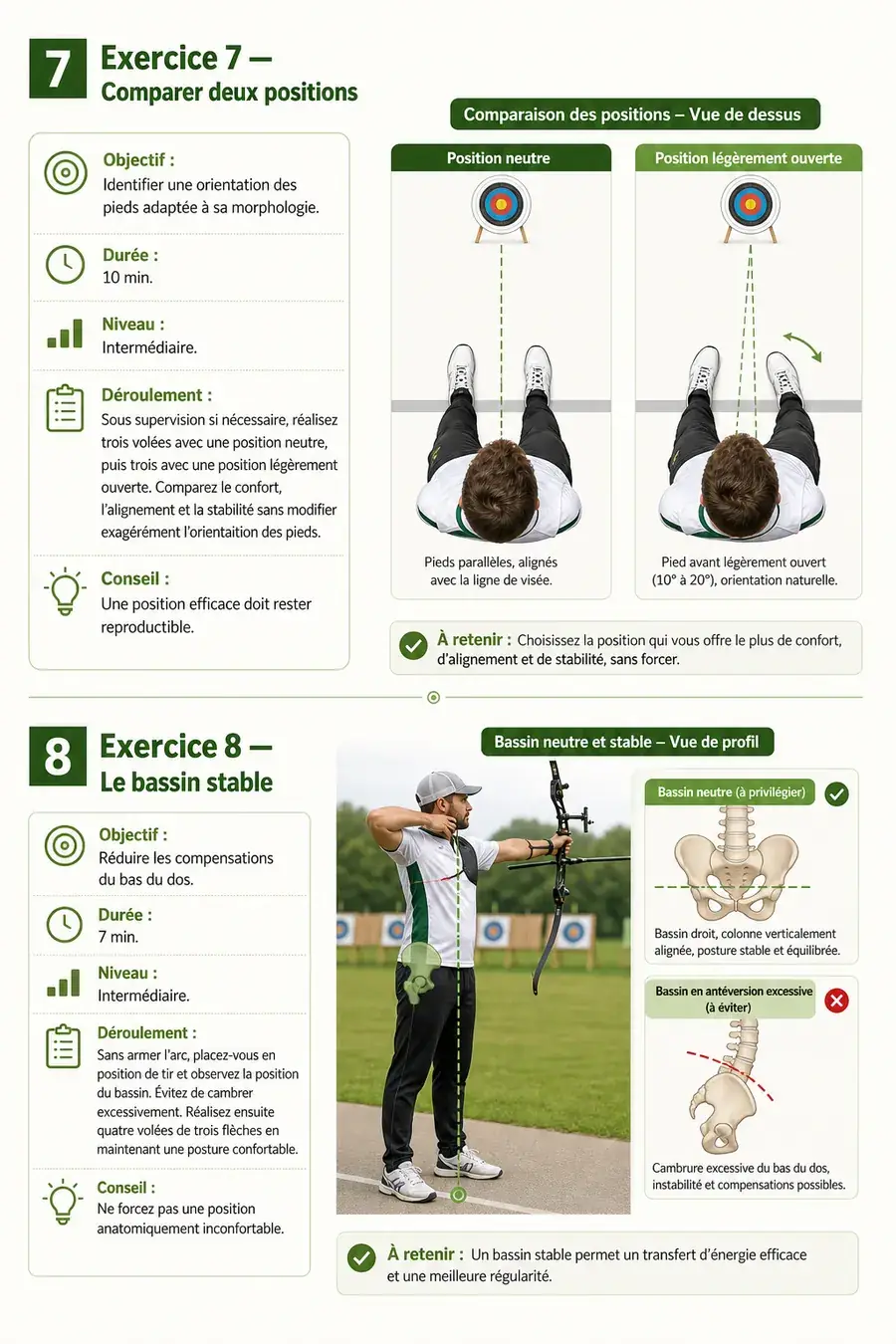 Page du guide d’exercices de tir à l’arc 5