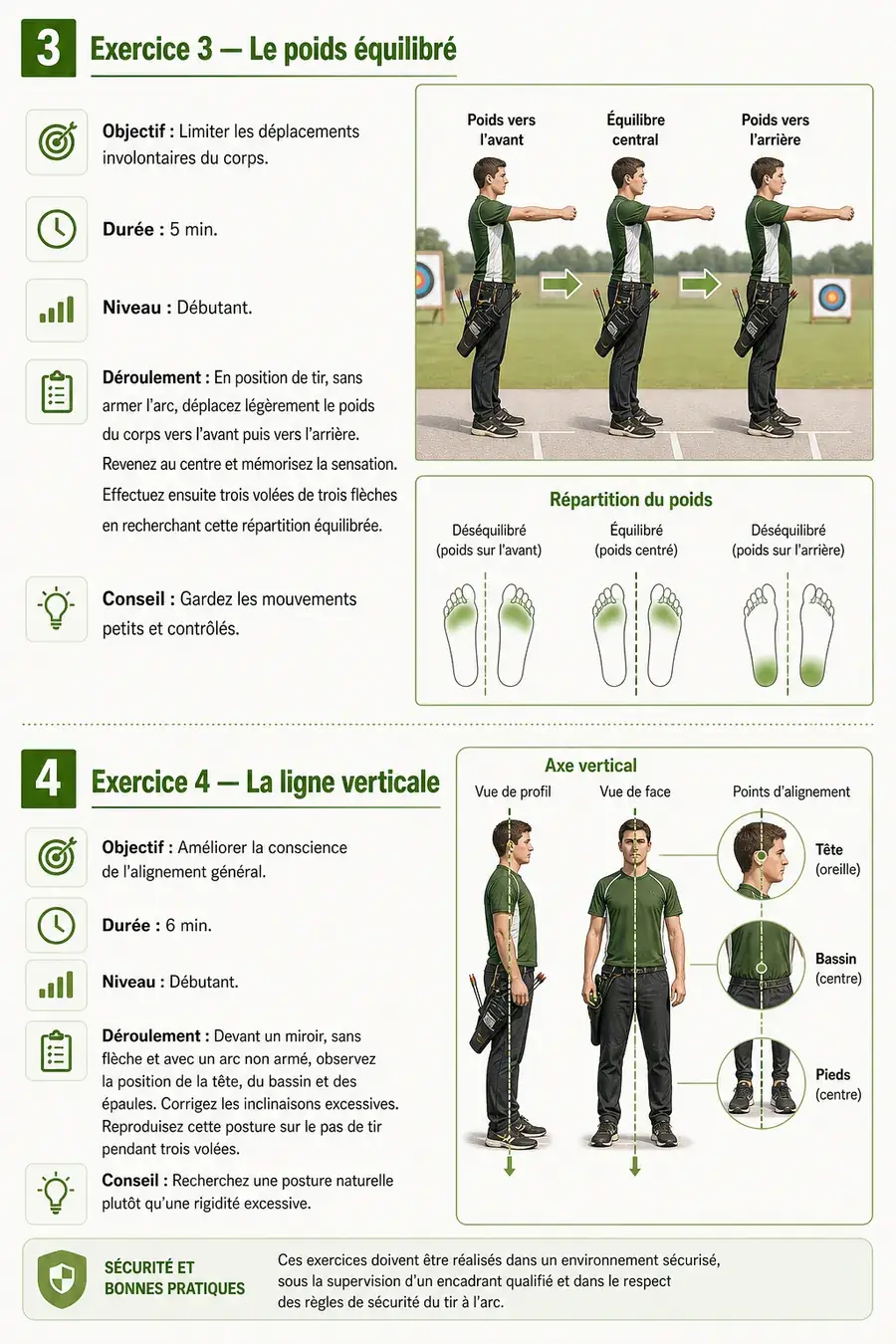 Page du guide d’exercices de tir à l’arc 6